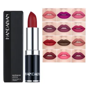 12 Color Velvet Matte Lip Stick Moisturizer Lip Makeup Long-Lasting