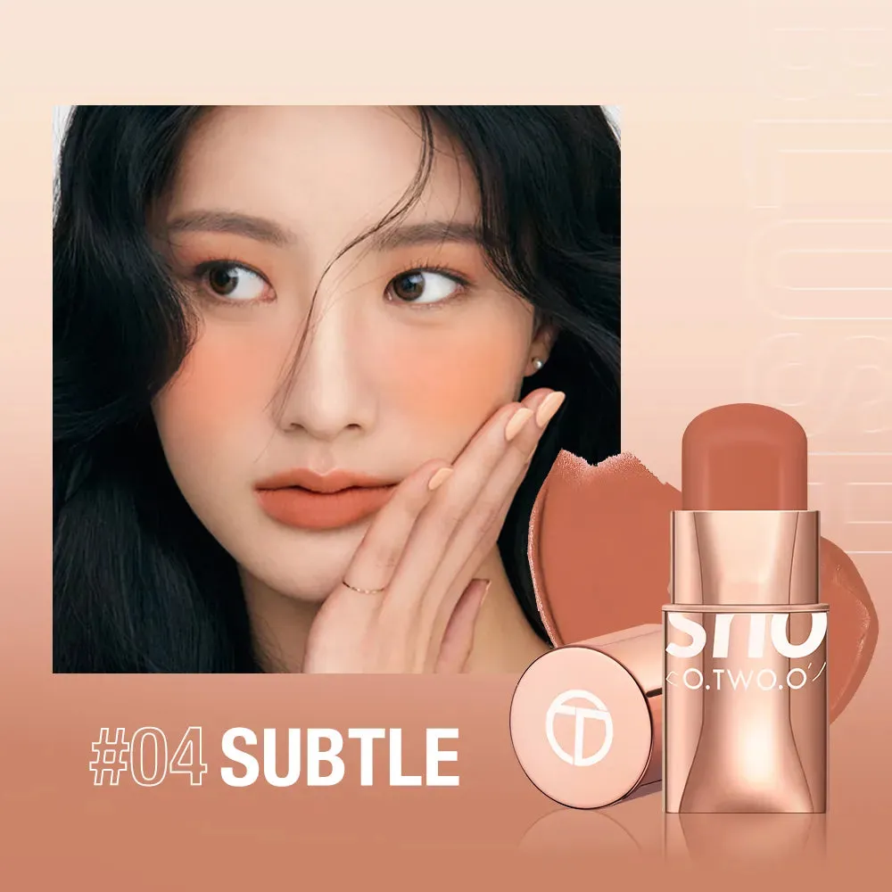 3-in-1 Lipstick Blush Stick Eyes Cheek and Lip Tint Buildable Waterproof Lightweight Multi Stick Face Makeup
