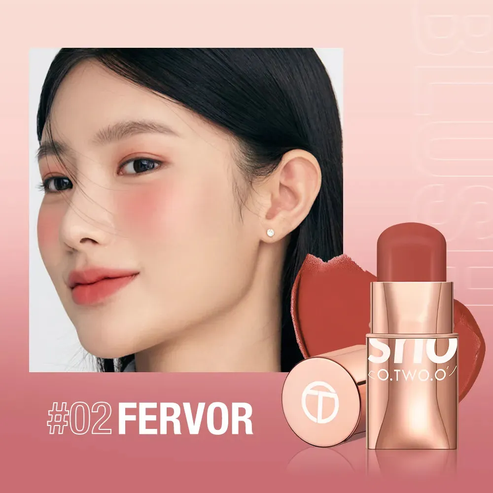 3-in-1 Lipstick Blush Stick Eyes Cheek and Lip Tint Buildable Waterproof Lightweight Multi Stick Face Makeup