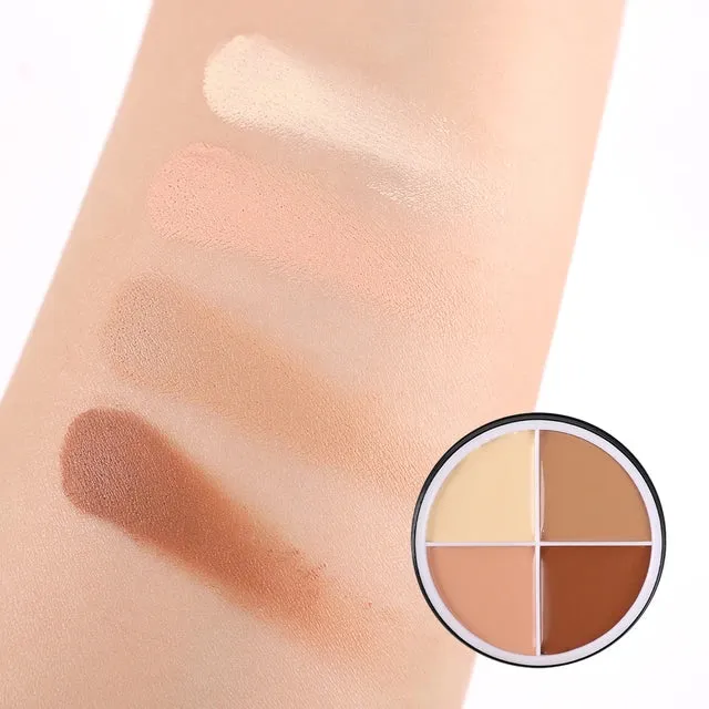 4 Colors Makeup Concealer Palette Waterproof Moisturizing Bronzer Make Up Face Foundation