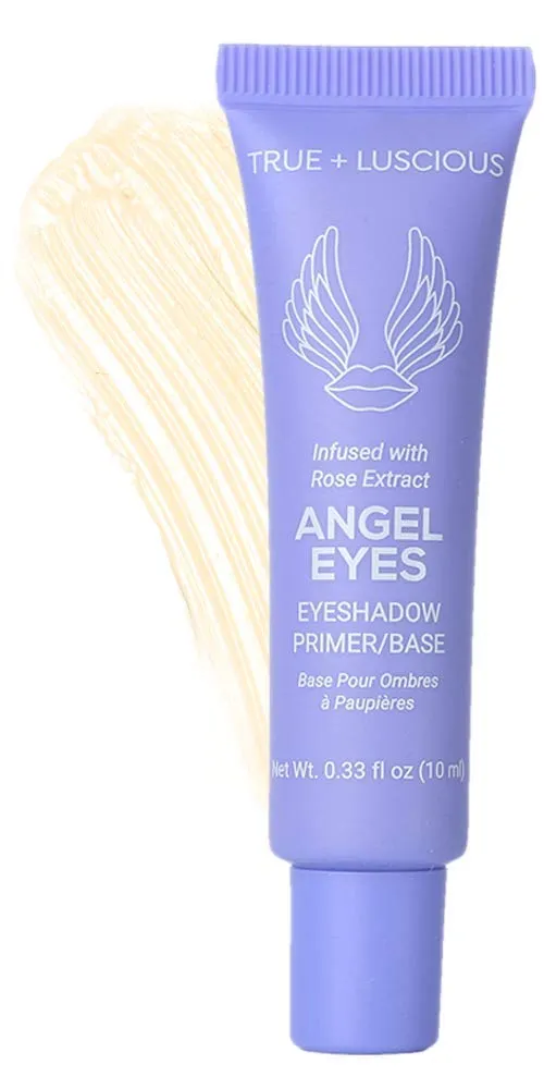 Angel Eyes Eyeshadow Primer by True   Luscious - Clean Formula with Rose Extracts - Vegan, Paraben Free, & Cruelty Free Eye Primer - Great for Oily Lids & Prevents Creasing - 0.33 oz (Shade: Light)