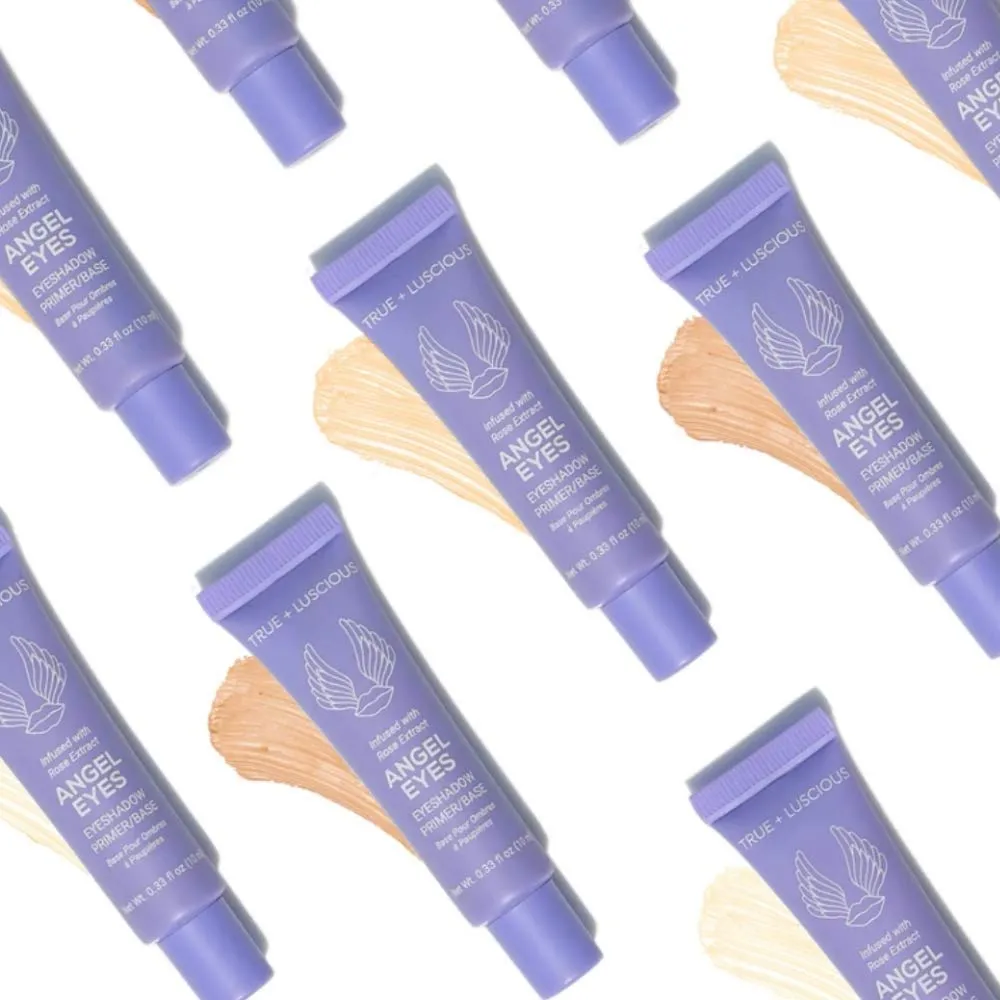 Angel Eyes Eyeshadow Primer by True   Luscious - Clean Formula with Rose Extracts - Vegan, Paraben Free, & Cruelty Free Eye Primer - Great for Oily Lids & Prevents Creasing - 0.33 oz (Shade: Light)