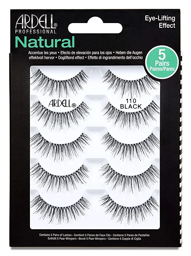 Ardell Eye Lifting Effect Natural Eyelashes 110 Black - 5 Pack