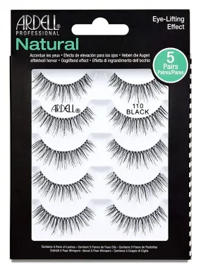 Ardell Eye Lifting Effect Natural Eyelashes 110 Black - 5 Pack
