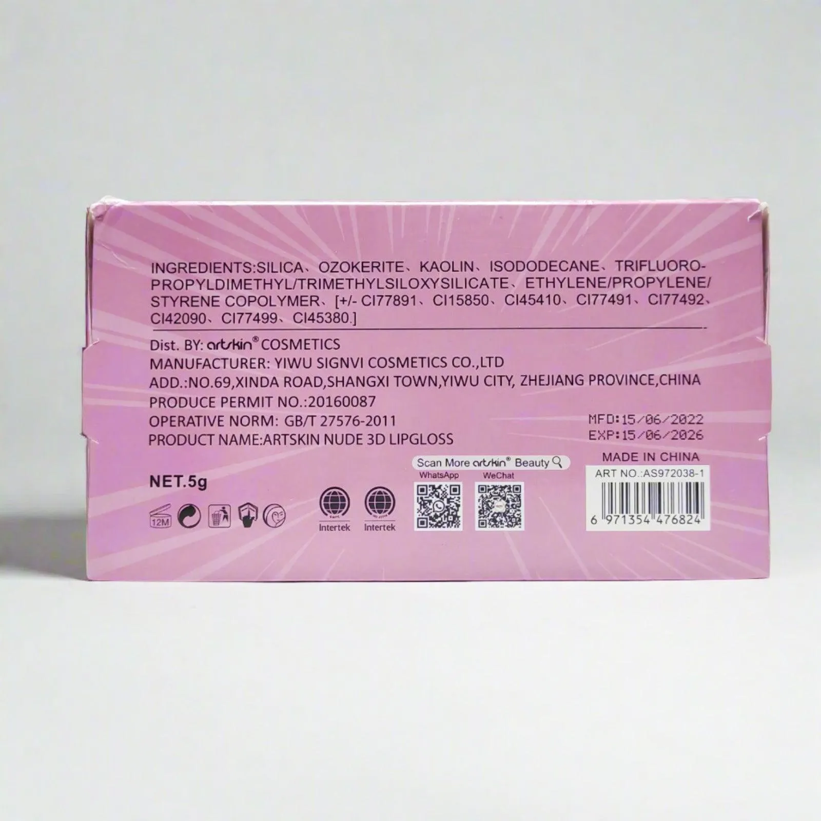 Artskin 3D Matte Lip Gloss - 6 Pcs