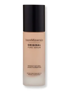 Bareminerals Original Pure Serum Radiant Natural Liquid Foundation Mineral SPF 20 1 oz 30 ml Light Neutral 2
