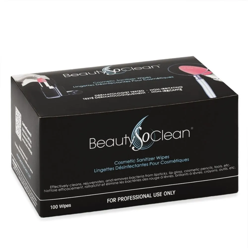 BeautySoClean Cosmetic Sanitizer Wipes (100 Wipes)