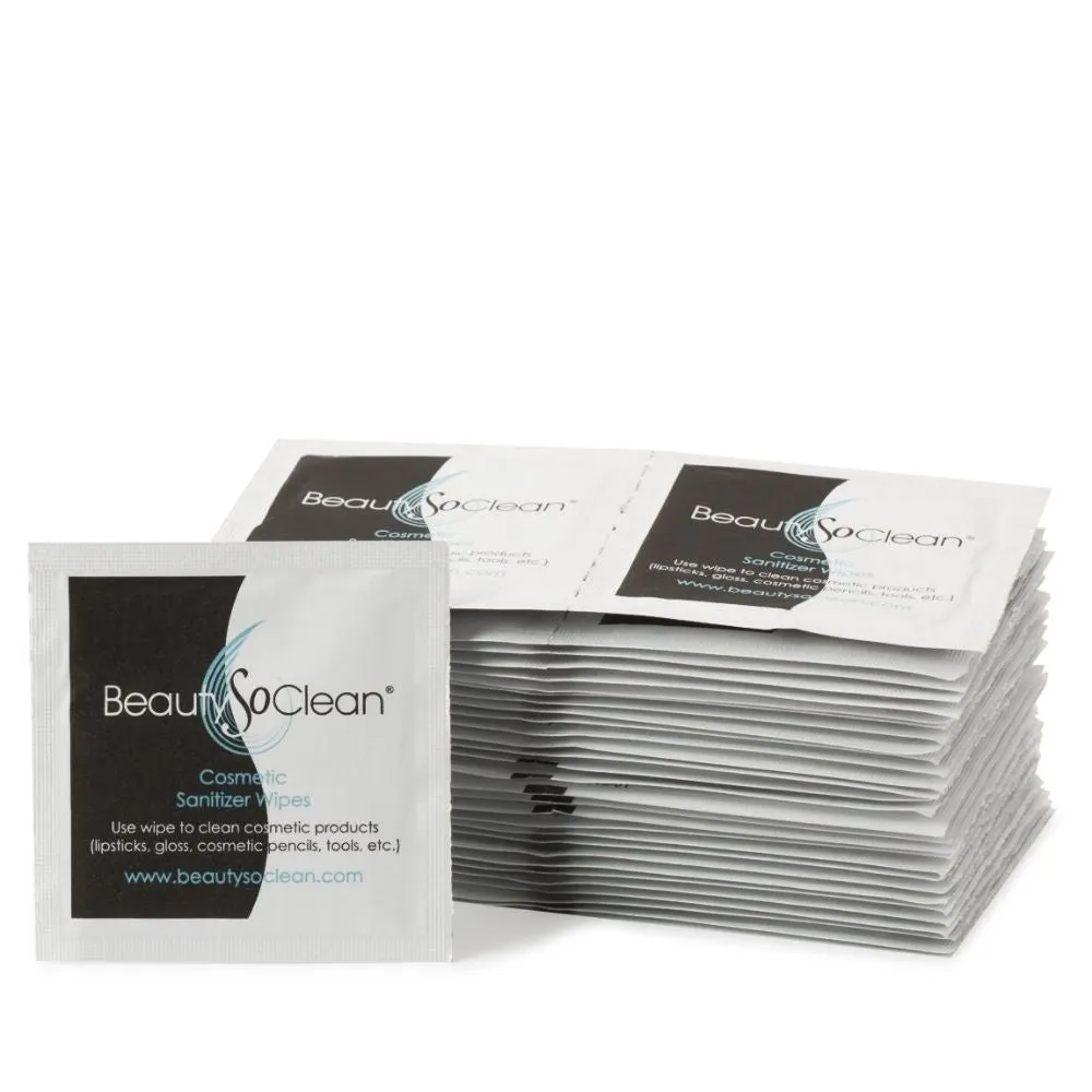 BeautySoClean Cosmetic Sanitizer Wipes (100 Wipes)