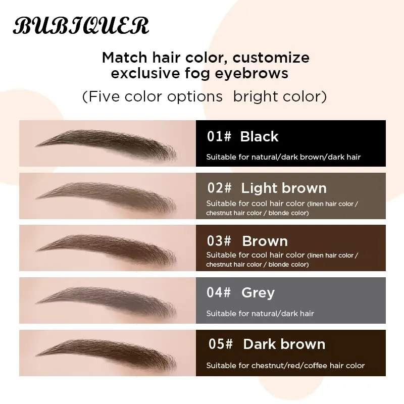 BUBIQUER Eyebrow Pencil, Waterproof Eyebrow Makeup with Soft Spoolie Brush, Long Lasting UltraFine Triangle Shaped Pencil, Creates Perfect Natural Eyebrows (Deep Brown)