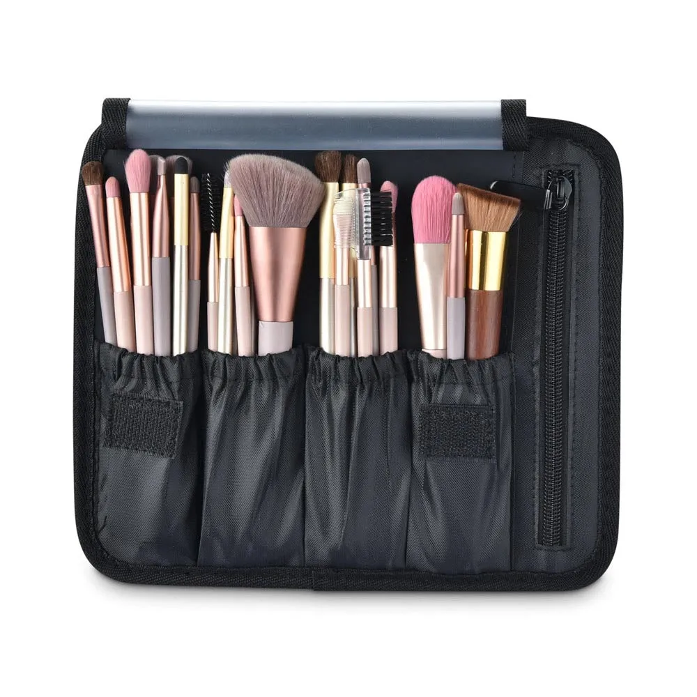 Byootique MassLux Golden Makeup Train Case Portable Cosmetic Bag Travel