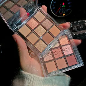 Charming 9-Color Matte and Shimmer Eyeshadow Palette