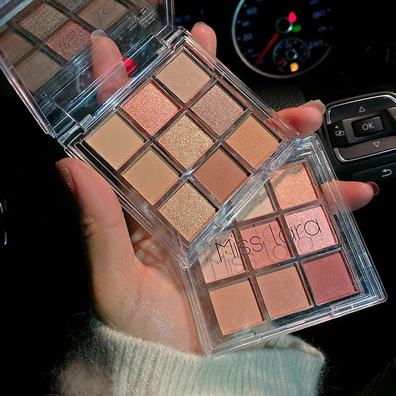 Charming 9-Color Matte and Shimmer Eyeshadow Palette