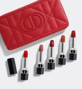 Christian Dior Rouge A Levres Lipstick Set 999 Velvet 772 Matte 760 Velvet 840 Velvet 869 Satin Bag