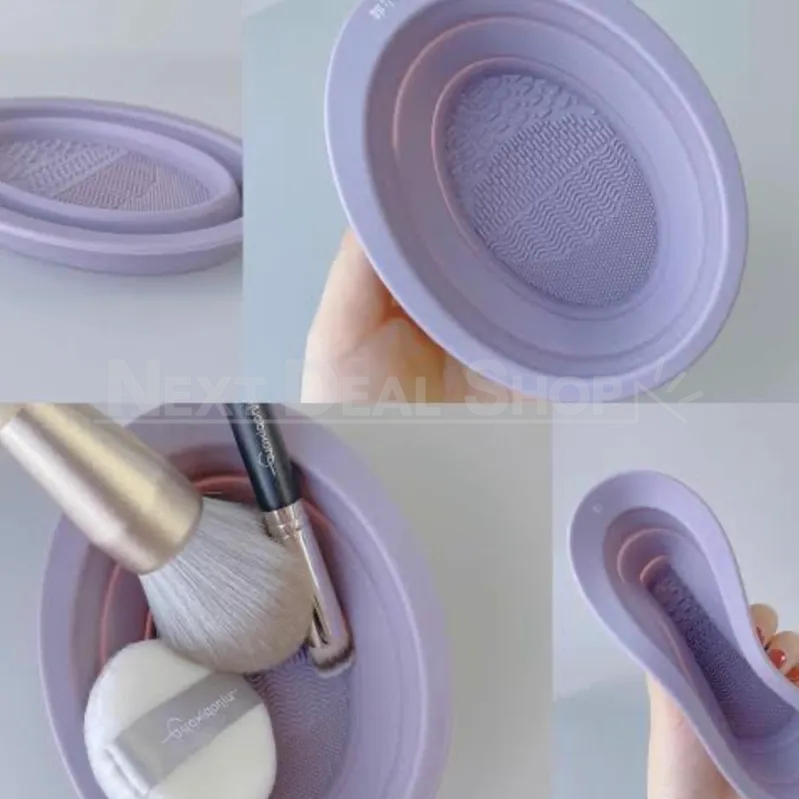 Collapsible Makeup Brush Cleaning Bowl