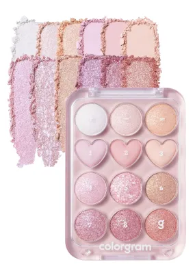 COLORGRAM Pin Point Eyeshadow Palette 04 Bright Cool | Eyeshadow Palette for Daily makeup, Ultra-Blendable, Matte, Glitter, Shimmer Shades
