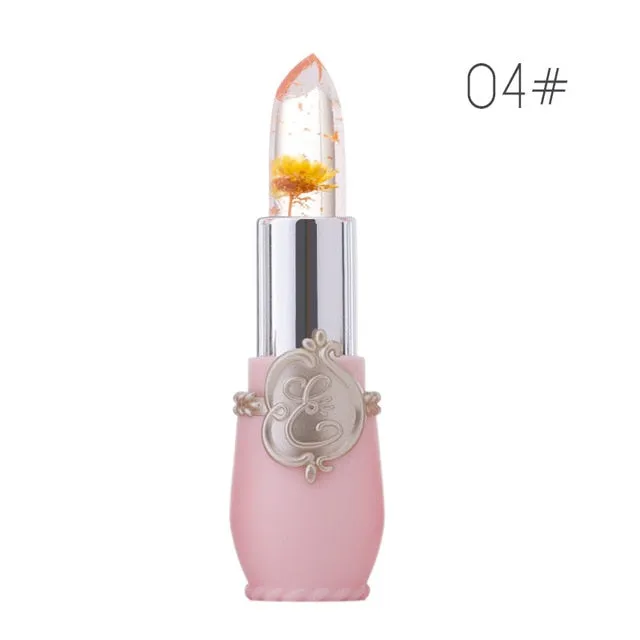 Creative Jelly Flower Lipstick Long-lasting Moisturizing Lipstick Makeup Temperature Color Change Lip Balm TSLM1