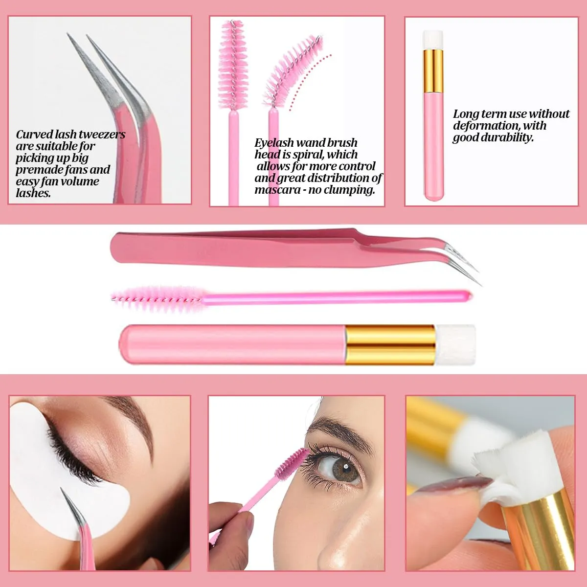 DIY Lash Extension Kit Cluster Lashes 280 Pcs 9-16mm 40D Individual Lashes Clusters with Lash Bond and Seal Glue Remover Tweezers Lash Shampoo Cleansing Brush Lash Brush