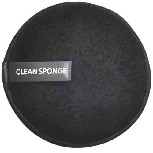 Dual Facial Cleaning Sponge - Black