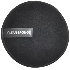 Dual Facial Cleaning Sponge - Black