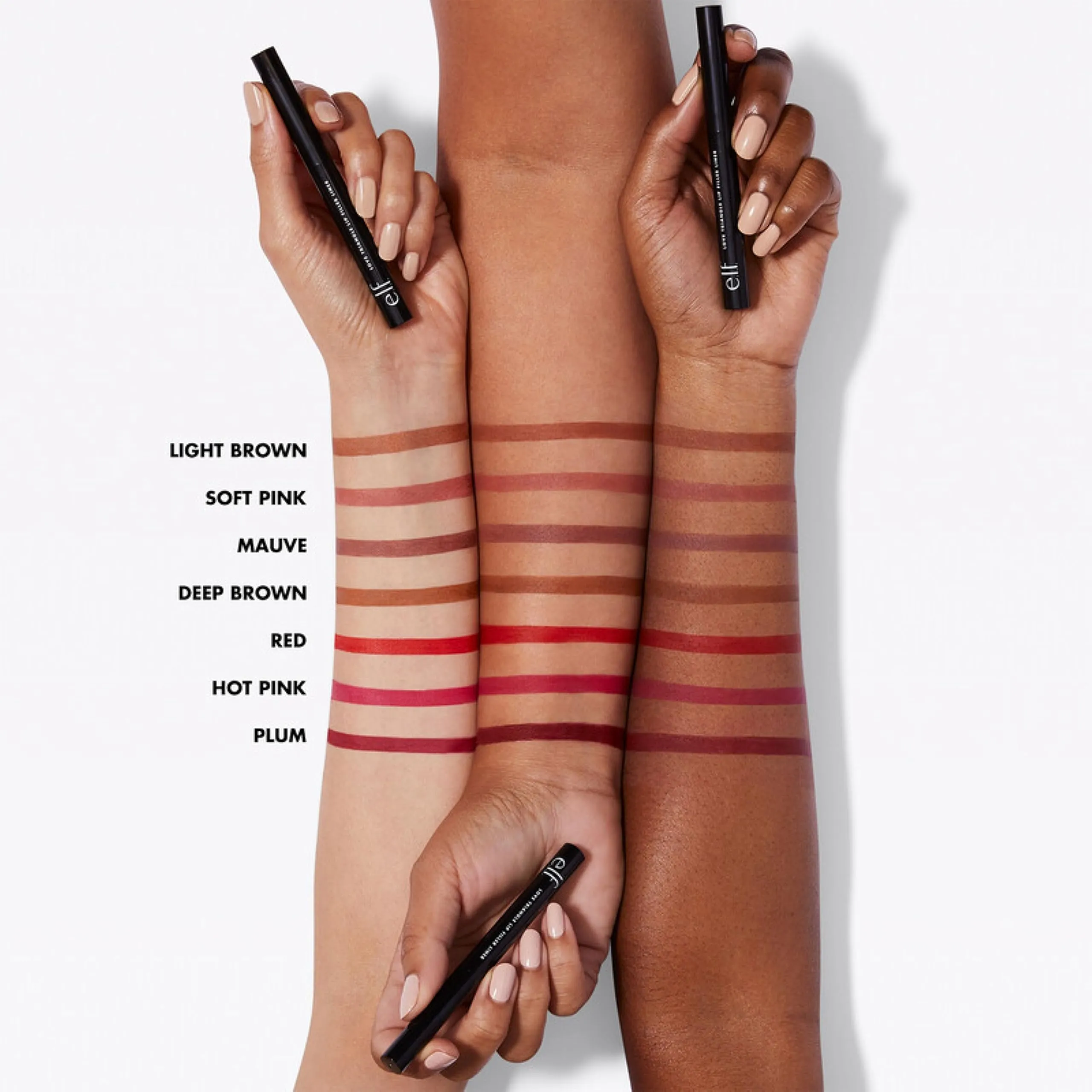 e.l.f. Cosmetics Love Triangle Lip Filler Liner, 2-in-1 Lip Liner Pencil For Sculpting & Filling, Long-Lasting Intense Color, Light Brown