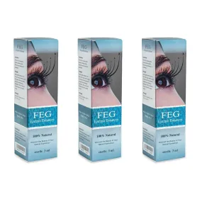 FEG Eyelash Enhancer - Most Powerful & Natural Eyelash Growth Serum Eyelash Serum - 3 Pack