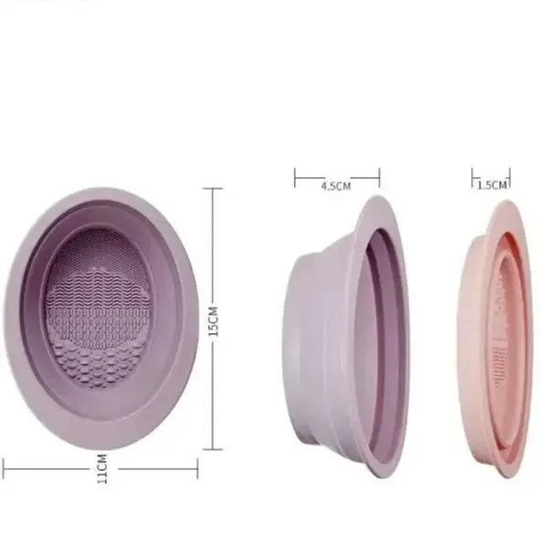 Foldable Silicone Makeup Brush Cleaner Bowl