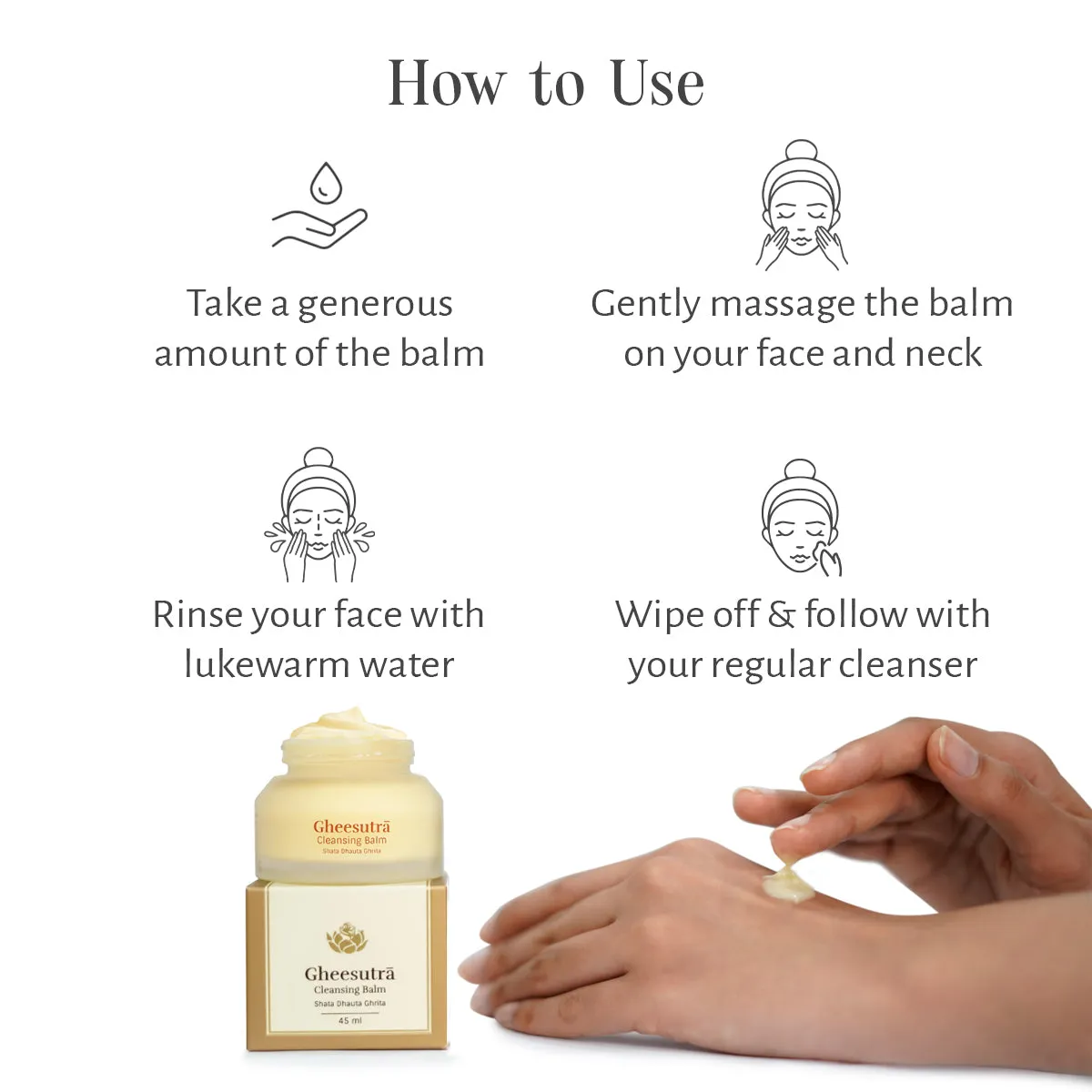 Gheesutrā Cleansing Balm | Enhance your cleansing ritual with Ghee | 45 ml