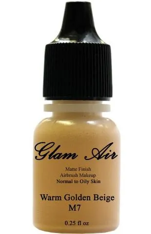Glam Air Airbrush Water-based Foundation in Set of Three (3) Assorted Medium Matte Shades M7-M8-M9 0.25oz