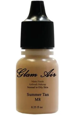 Glam Air Airbrush Water-based Foundation in Set of Three (3) Assorted Medium Matte Shades M7-M8-M9 0.25oz