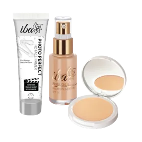 Iba Perfect Base Primer   Foundation   Compact Combo (Golden Beige)