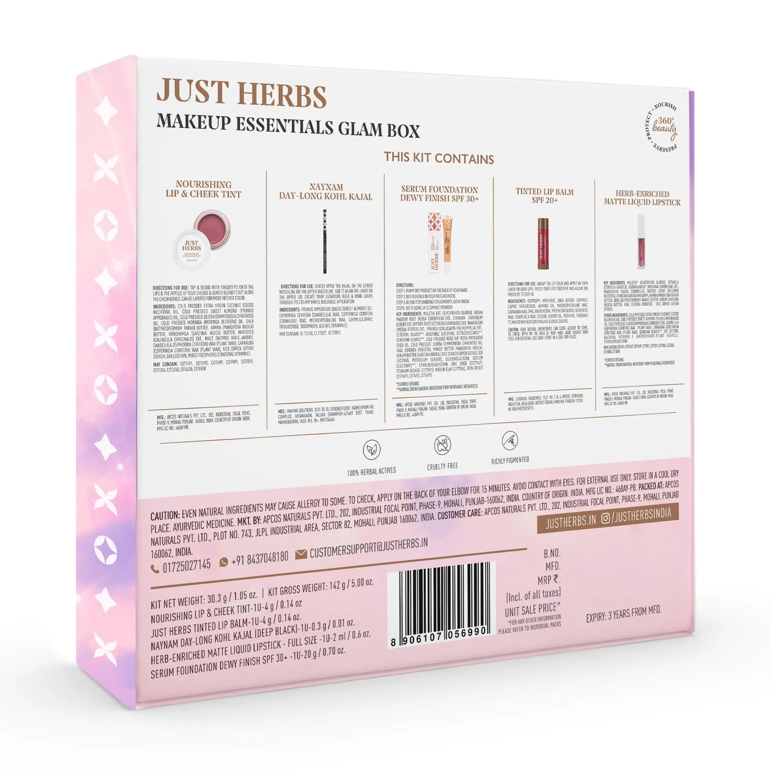 Just Herbs Makeup Essentials Glam Box