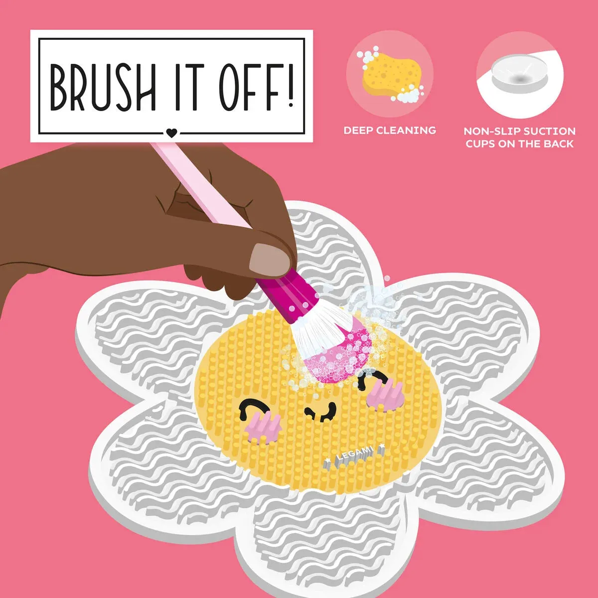 Legami Make Up Brush Cleaning Pad Daisy