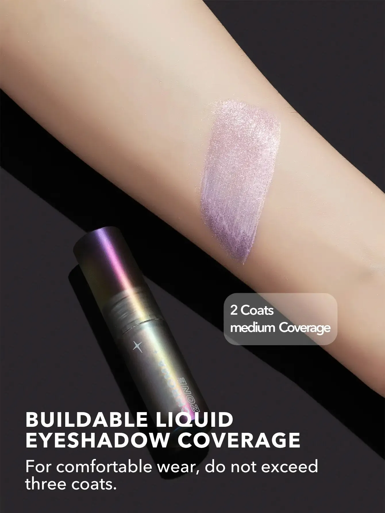 Liquid eye shadow Sheglam Chroma Zone Multichrome - Opal Essence, white-pink