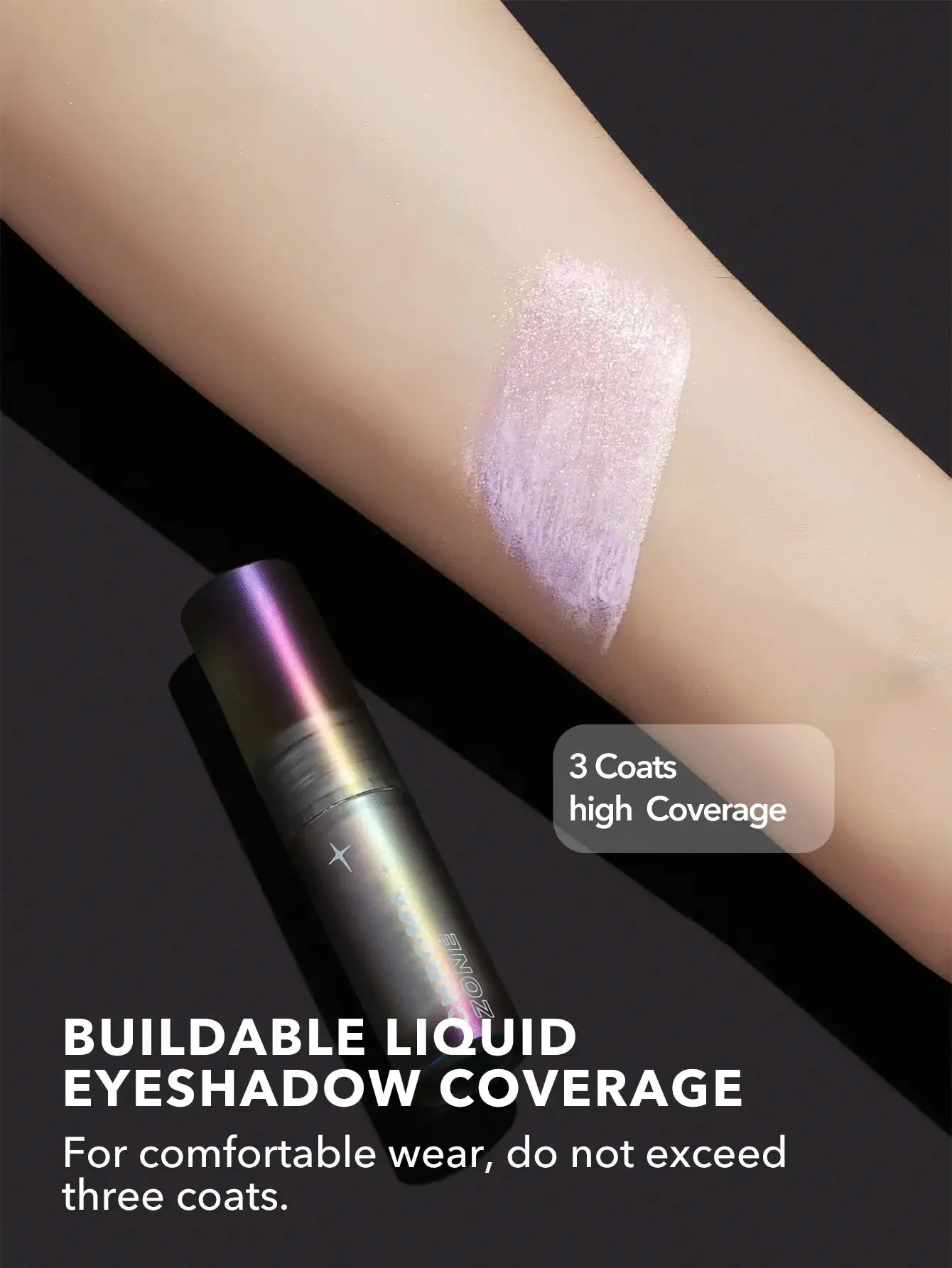 Liquid eye shadow Sheglam Chroma Zone Multichrome - Opal Essence, white-pink