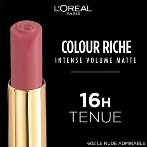 L’Oréal Paris Colour Riche Intense Volume Matte Lipstick - Up to 16H Wear, infused with HYALURONIC ACID - Le Rose Activist, 1.8 g