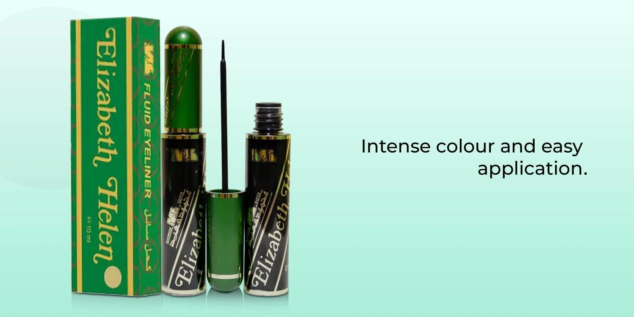 Mahmoud Saeed Elizabeth Helen Black Fluid Eyeliner - 10Ml
