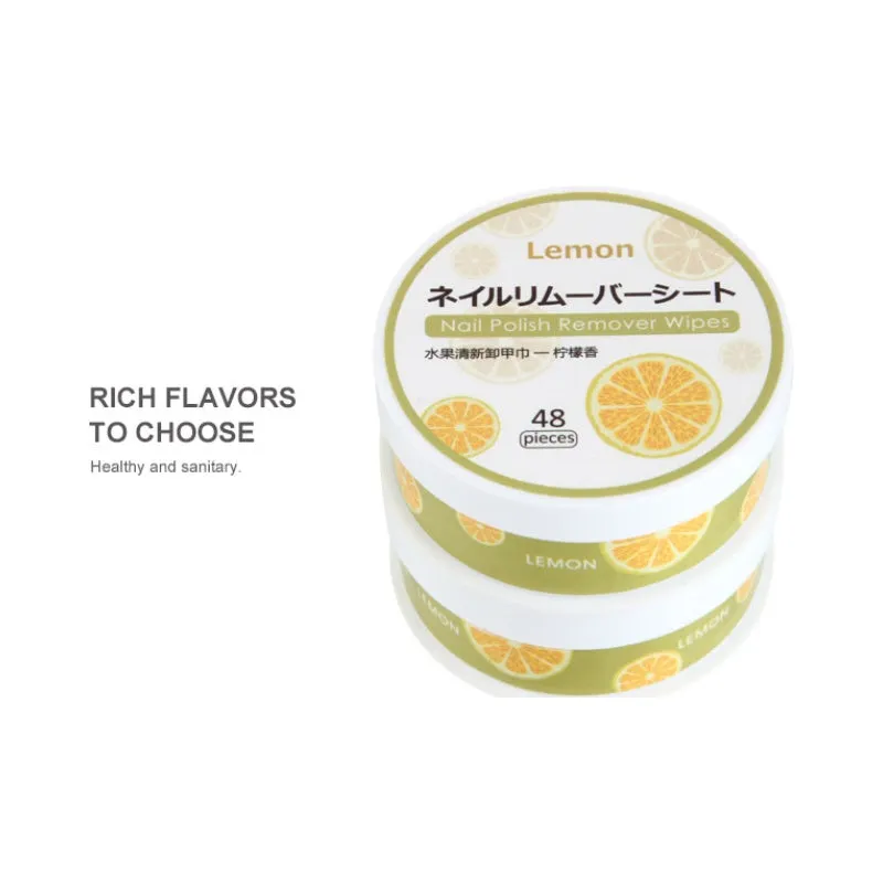 Nail Polish Cleansing Wipes(Lemon Fragrance)
