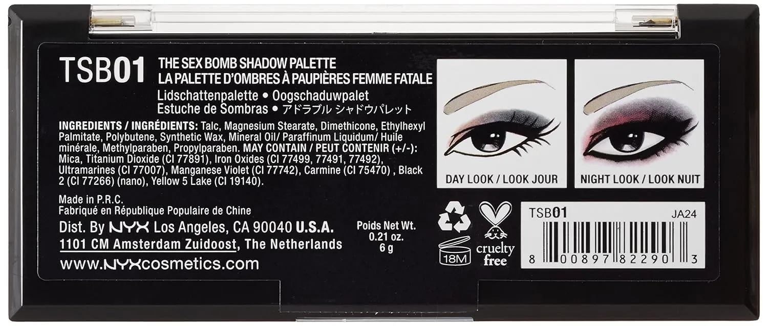 NYX The Sex Bomb Shadow Palette - The Sex Bomb