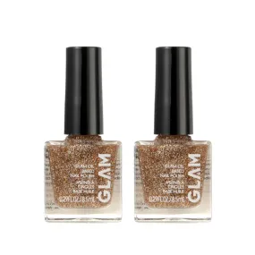 Pack Of 2 | GLAM Oil Based Nail Polish(Shiny Gold)