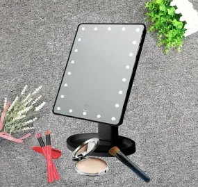 Professional 22 LED Makeup Mirror Light Portable Rotation Vanity Lights Lamp Touch Bright Adjustable USB Or Battery Use 22 LED Makeup Mirror Lighted Stand Tabletop Touch Screen Vanity White or Black