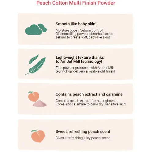 [Skinfood] Peach Cotton Multi Finish Powder 15ml