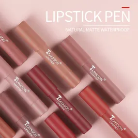 TEAYASON Matte Lipstick Waterproof Long Lasting Color Rendering Non-stick Velvet Lips Liner Pencil Woman Makeup Cosmetics