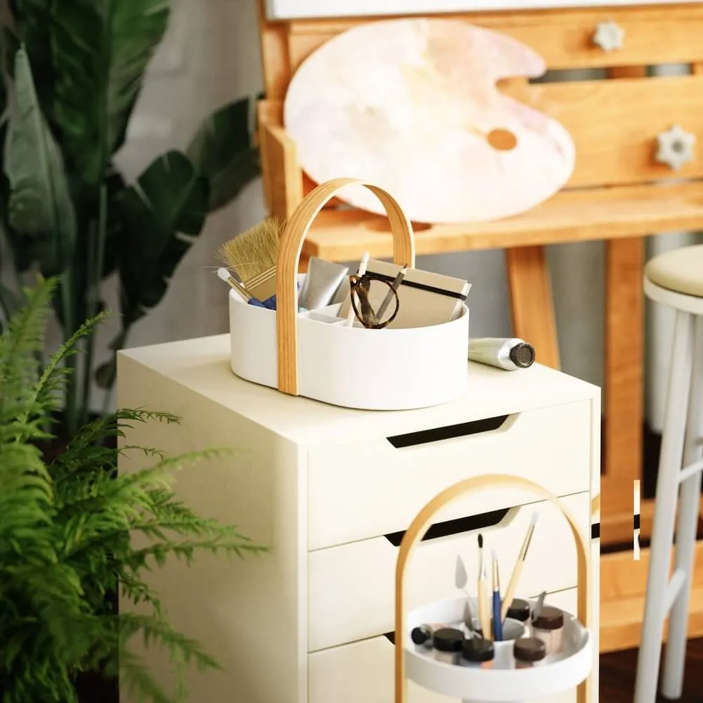 Umbra Bellwood Bathroom Storage Caddy White