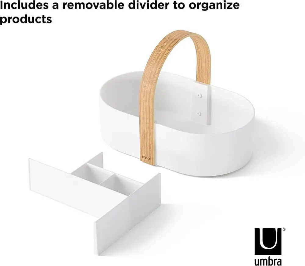 Umbra Bellwood Bathroom Storage Caddy White