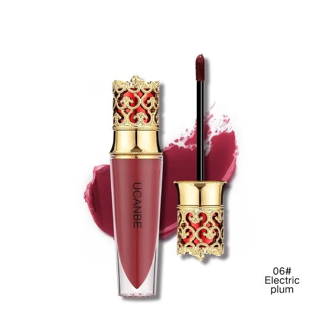 Velvet Matte Lipstick Makeup Golden 5 Color Nude Long Lasting