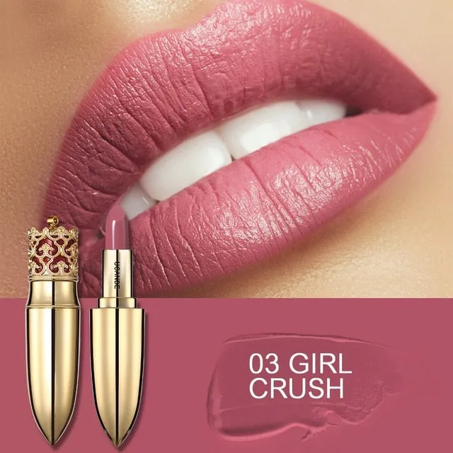 Velvet Matte Lipstick Makeup Golden 5 Color Nude Long Lasting