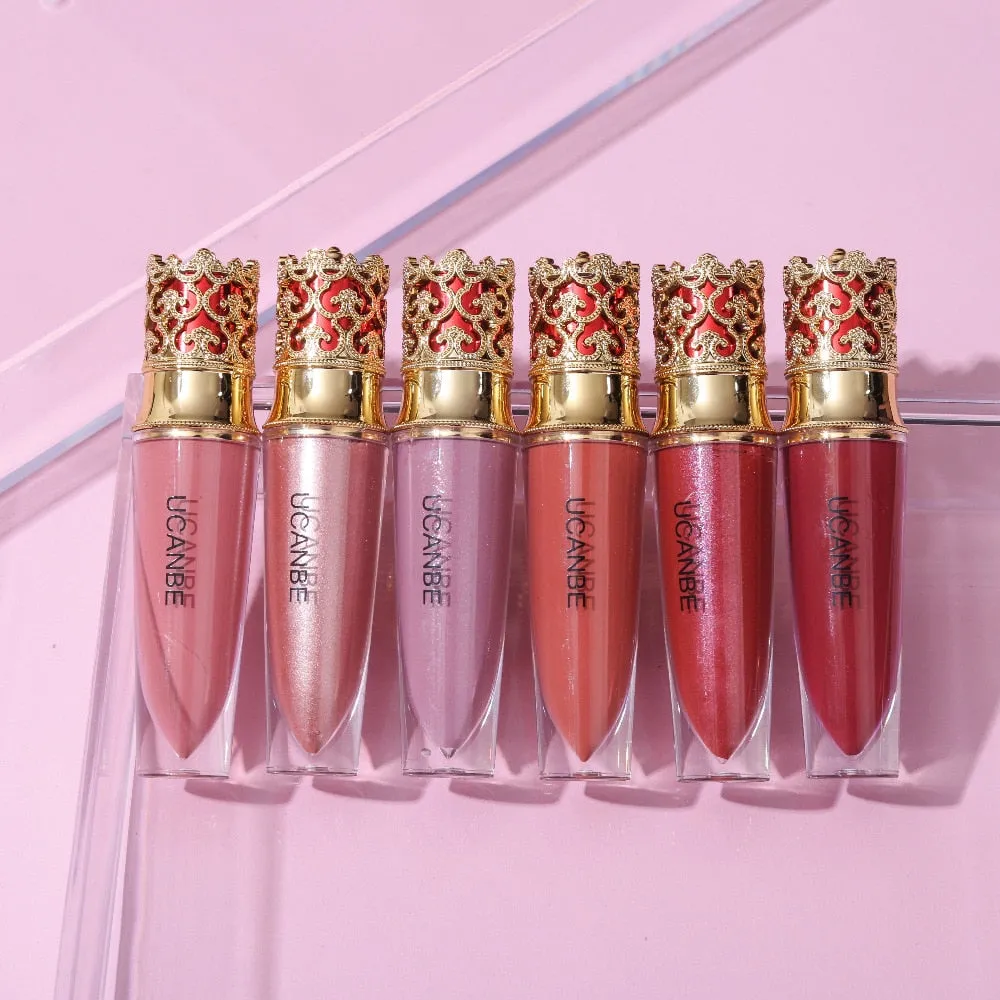 Velvet Matte Lipstick Makeup Golden 5 Color Nude Long Lasting