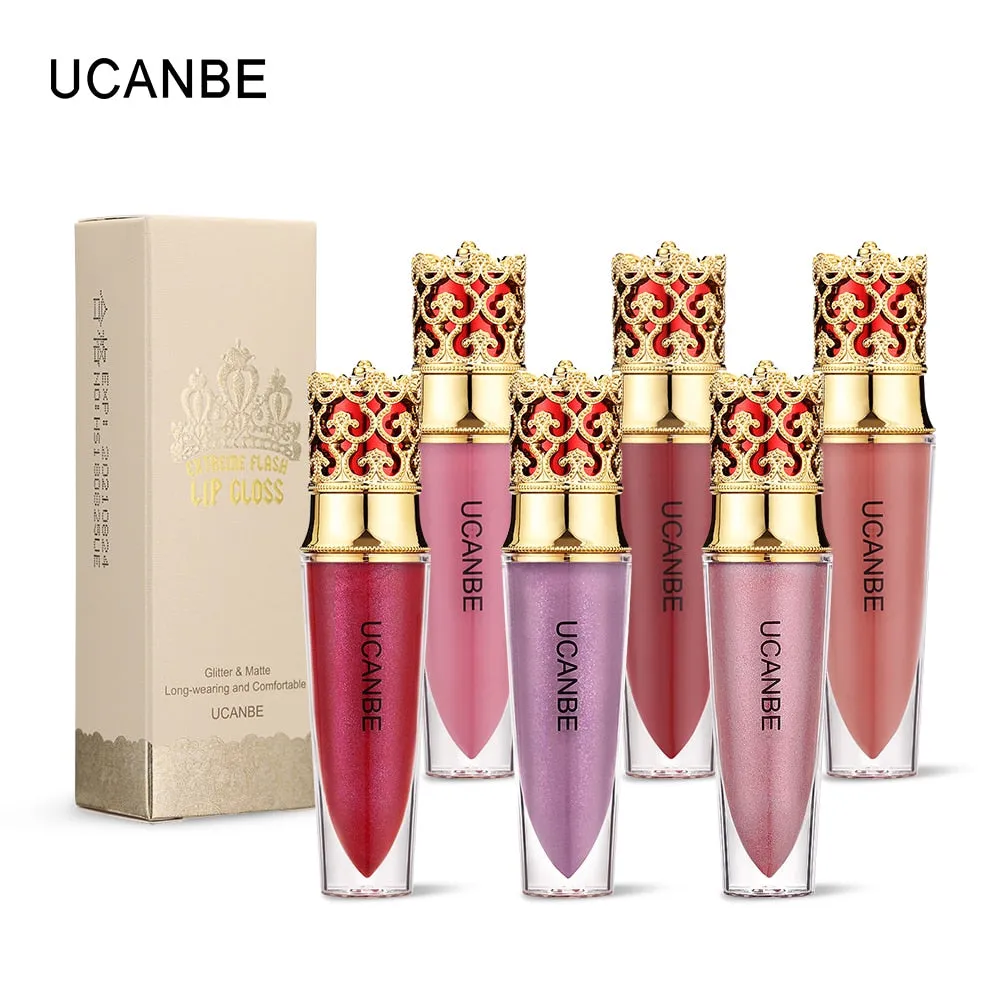 Velvet Matte Lipstick Makeup Golden 5 Color Nude Long Lasting