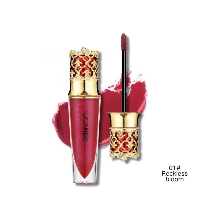 Velvet Matte Lipstick Makeup Golden 5 Color Nude Long Lasting