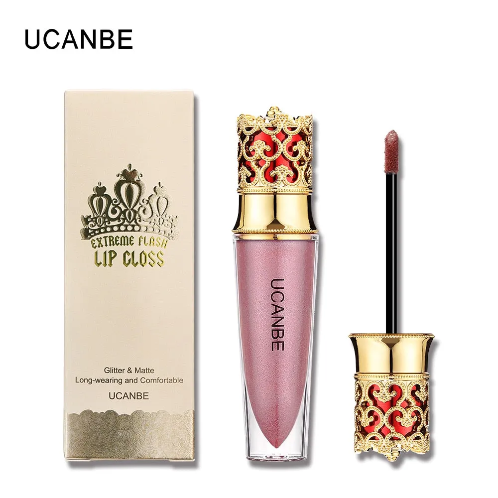 Velvet Matte Lipstick Makeup Golden 5 Color Nude Long Lasting